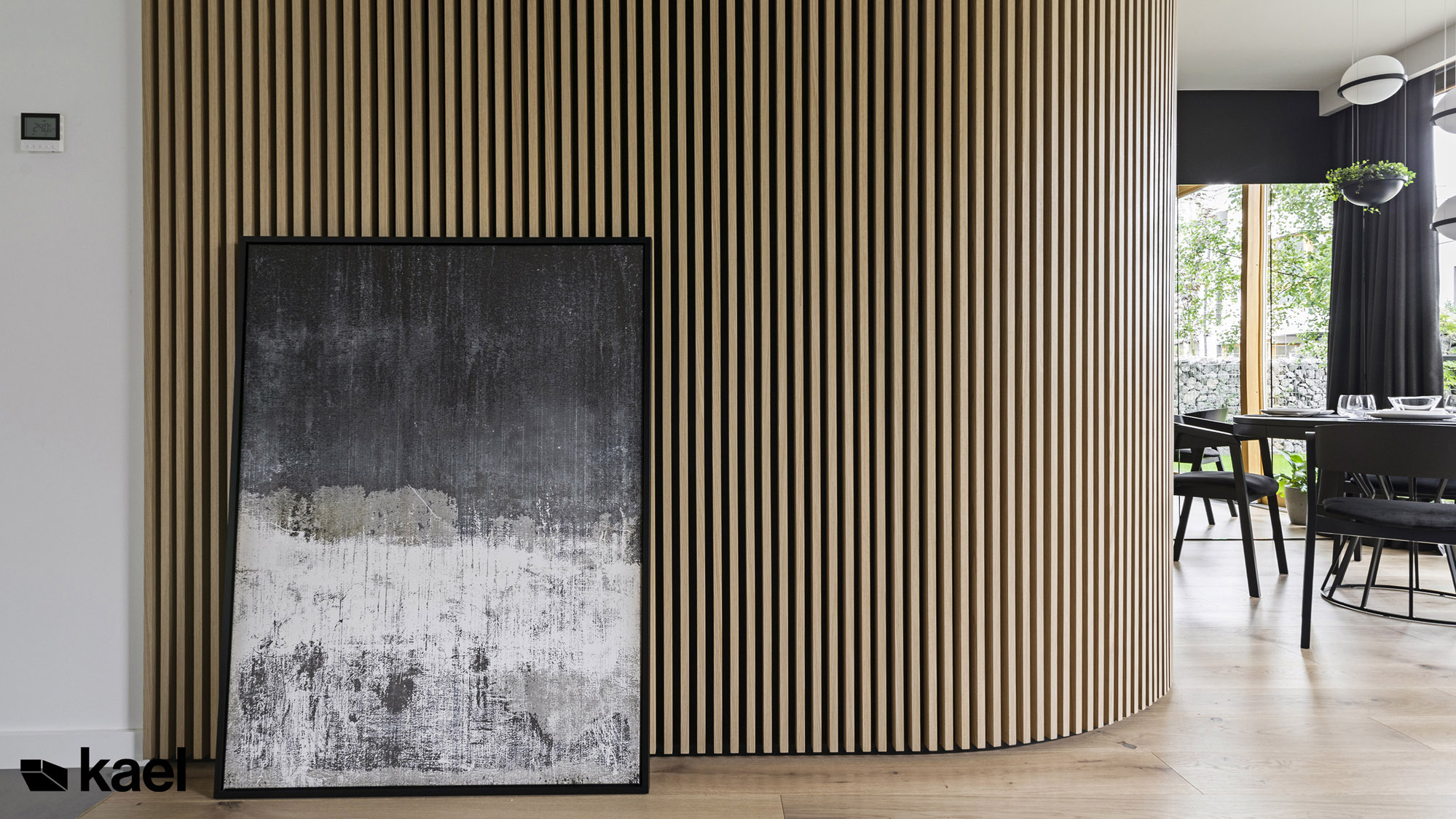 Salon, hol - Ostródzka - projekt wnętrza Kael