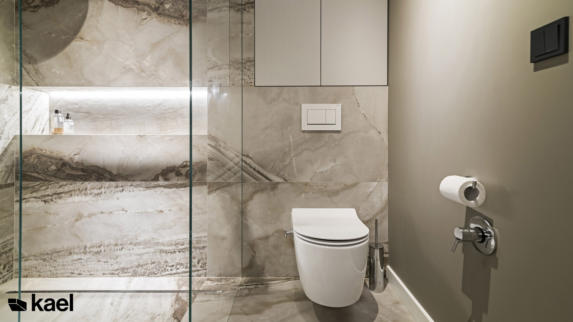 Łazienka 2 - Ostródzka - projekt wnętrza Kael