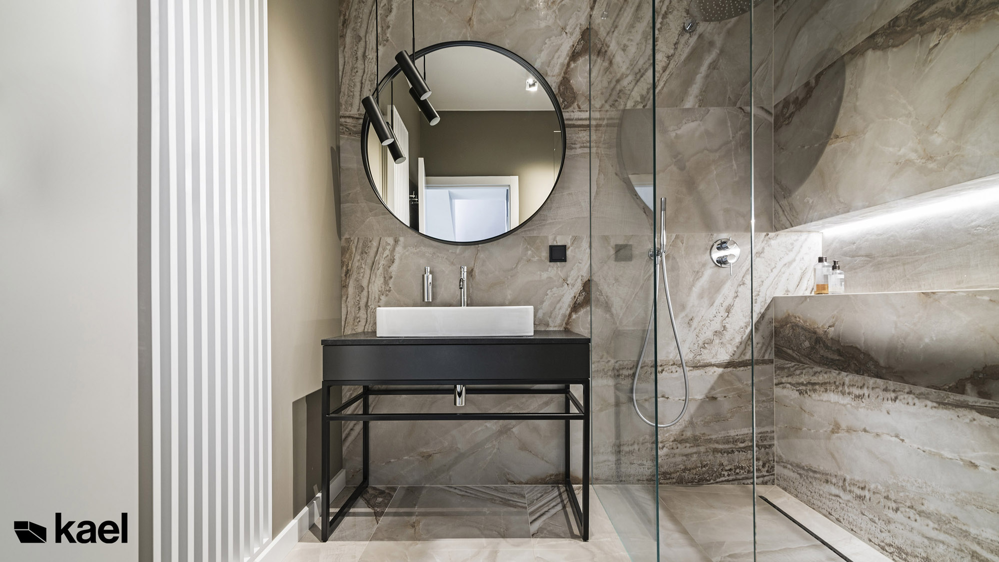 Łazienka 3 - Ostródzka - projekt wnętrza Kael