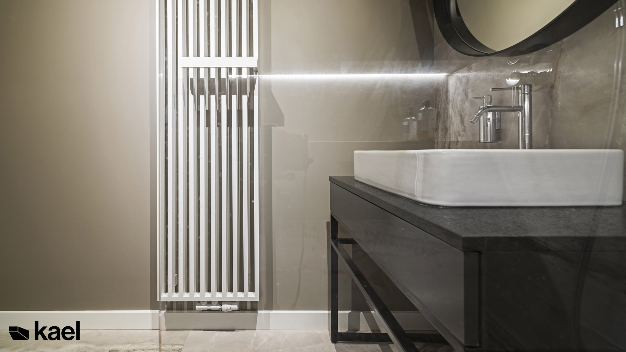 Łazienka - umywalka - Ostródzka - projekt wnętrza Kael