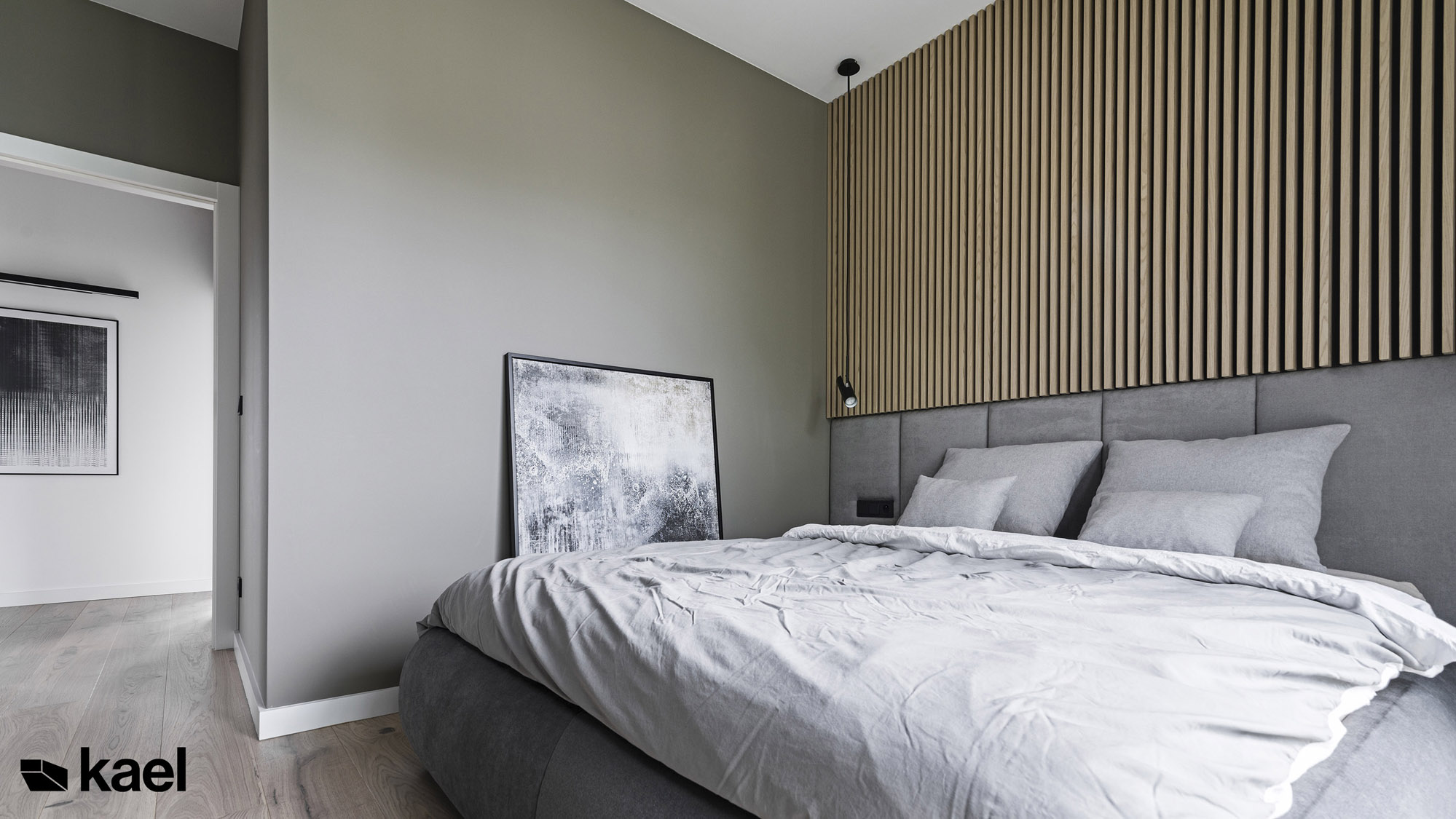 Sypialnia z boku - Ostródzka - projekt wnętrza Kael